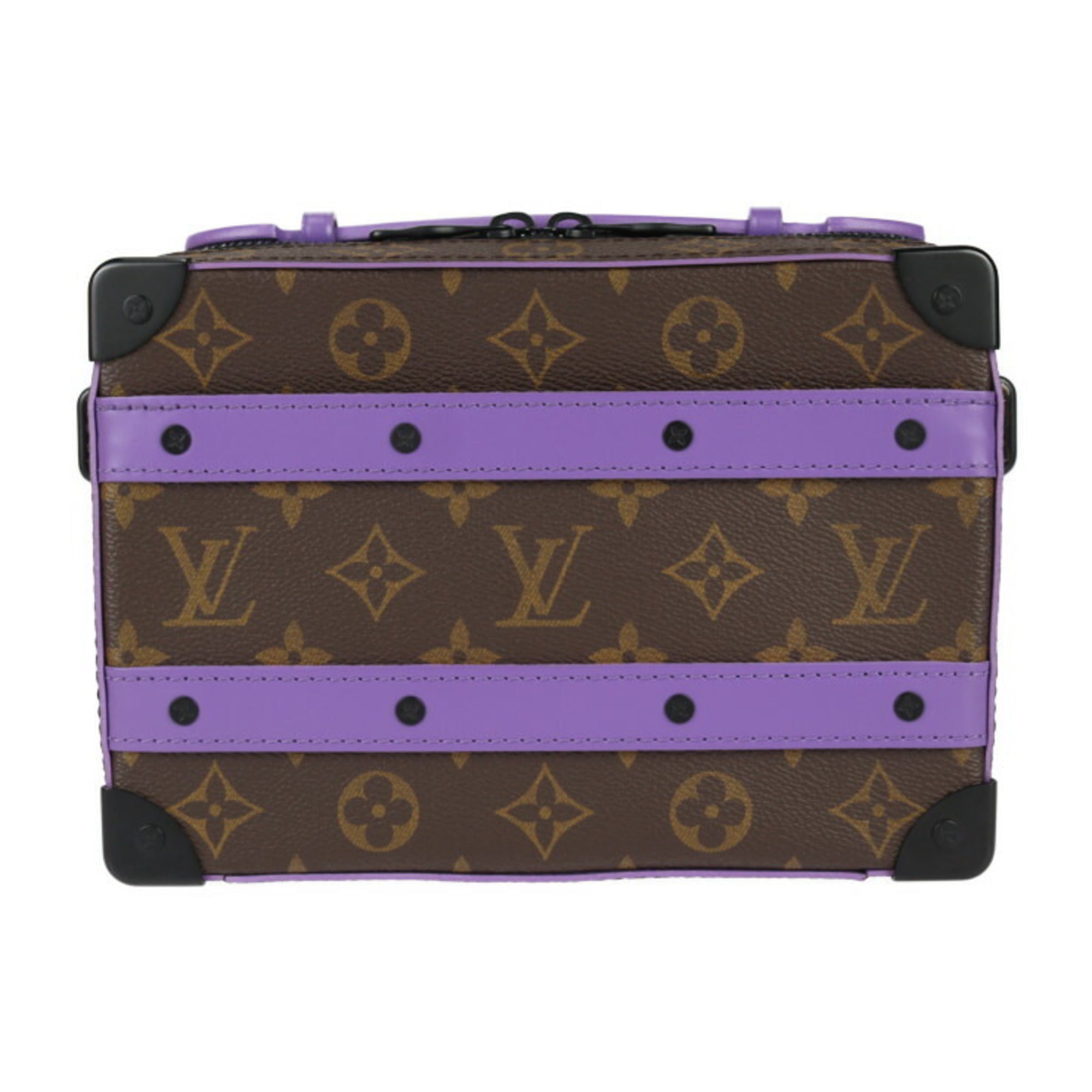 Louis Vuitton Brown Purple Pvc Leather Clutch Bag Handbag Pochette Shoulder Bag