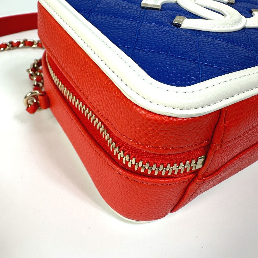 Chanel Red Leather Shoulder Bag