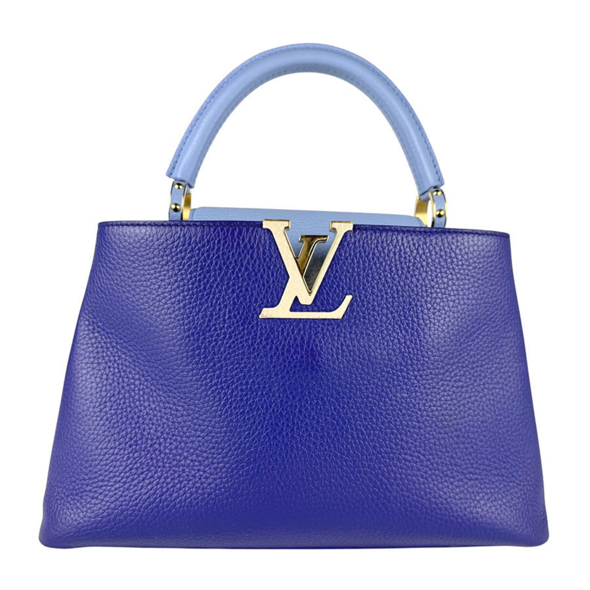 Louis Vuitton Blue Leather Handbag Shoulder Bag