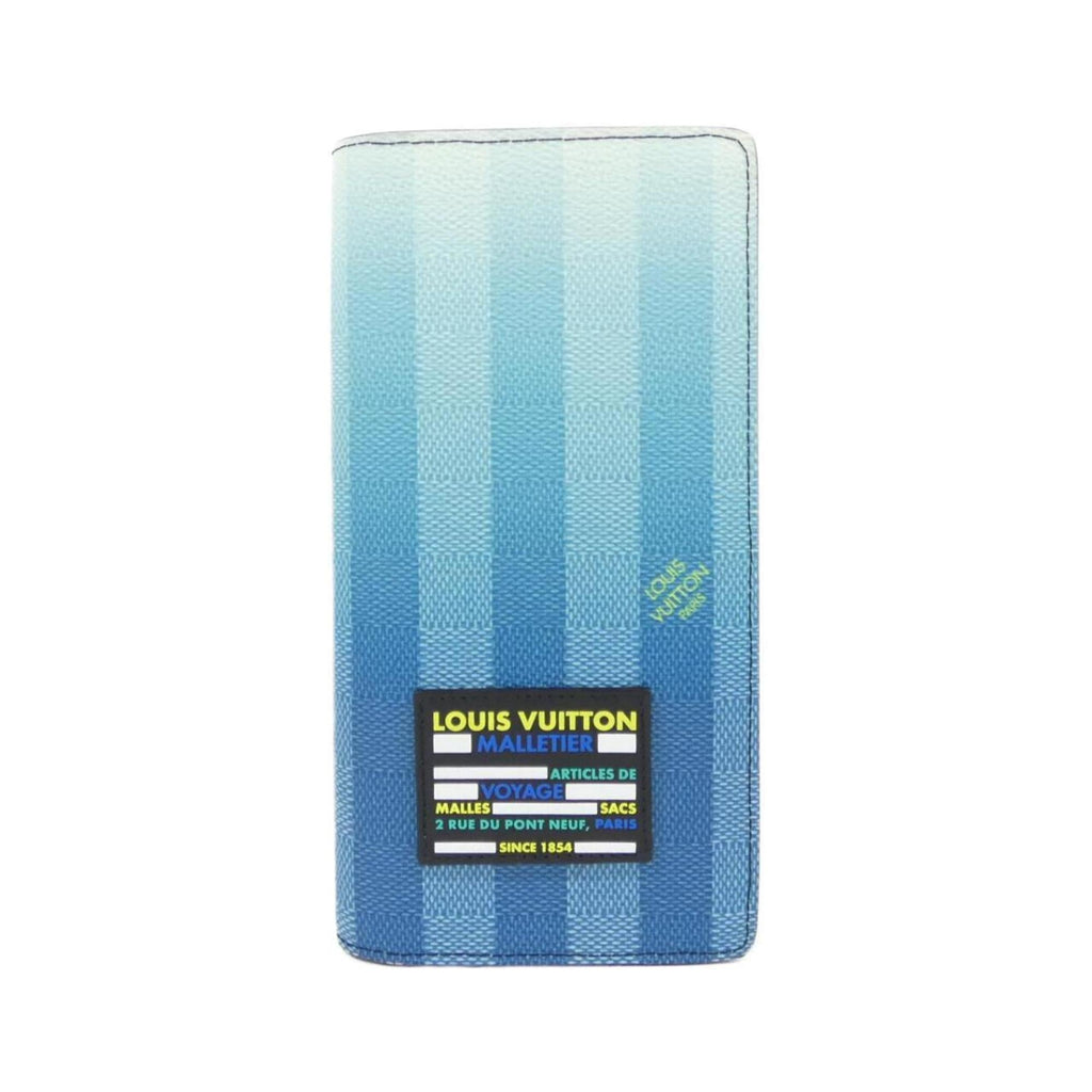 Louis Vuitton Blue Coated Canvas Long Wallet