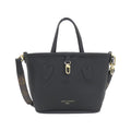 Louis Vuitton Black Marron Coated Canvas Leather Handbag