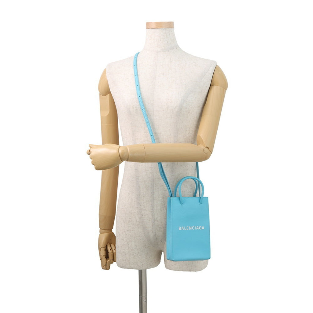 Balenciaga Light Blue Leather Handbag Shoulder