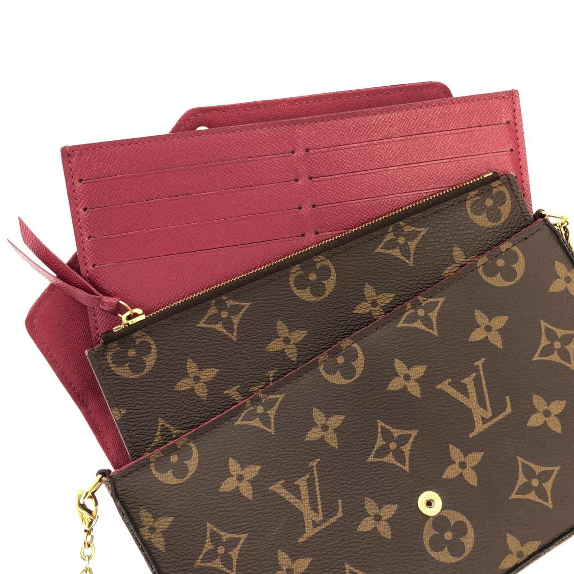 Louis Vuitton Monogram Marron Coated Canvas Pochette Shoulder Bag