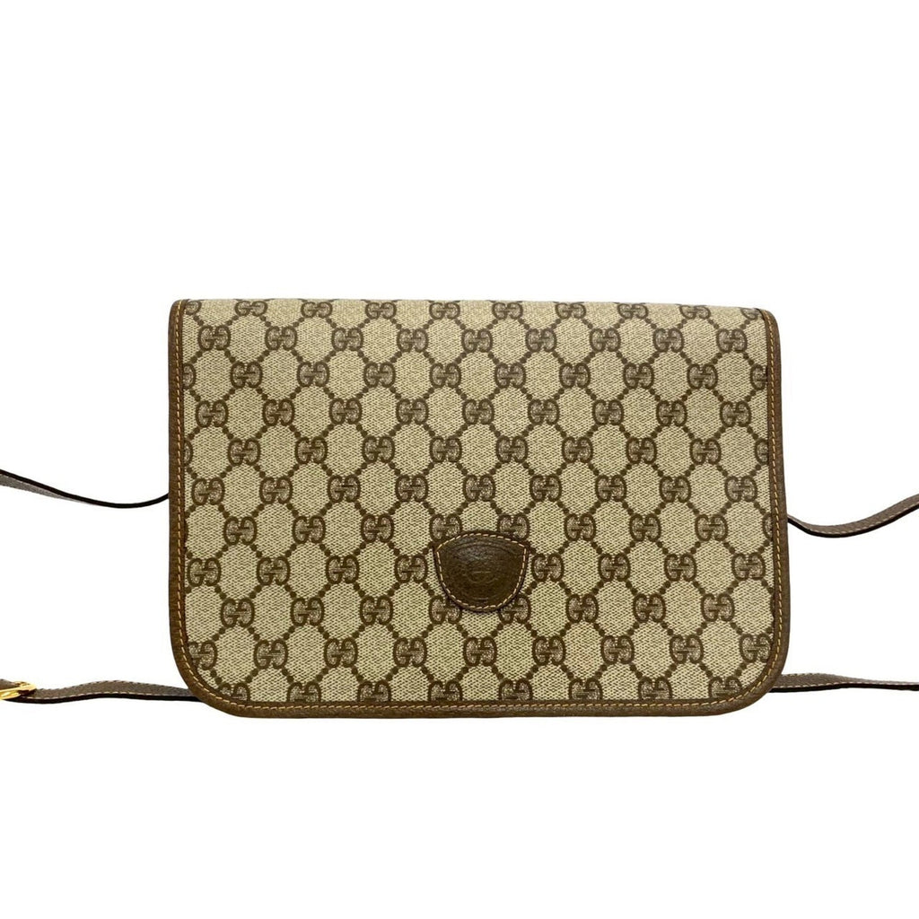 Gucci Brown Pvc Leather Pochette Shoulder Bag (Pre-Owned)