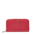 Prada Pink Leather Long Wallet (Bi-Fold)