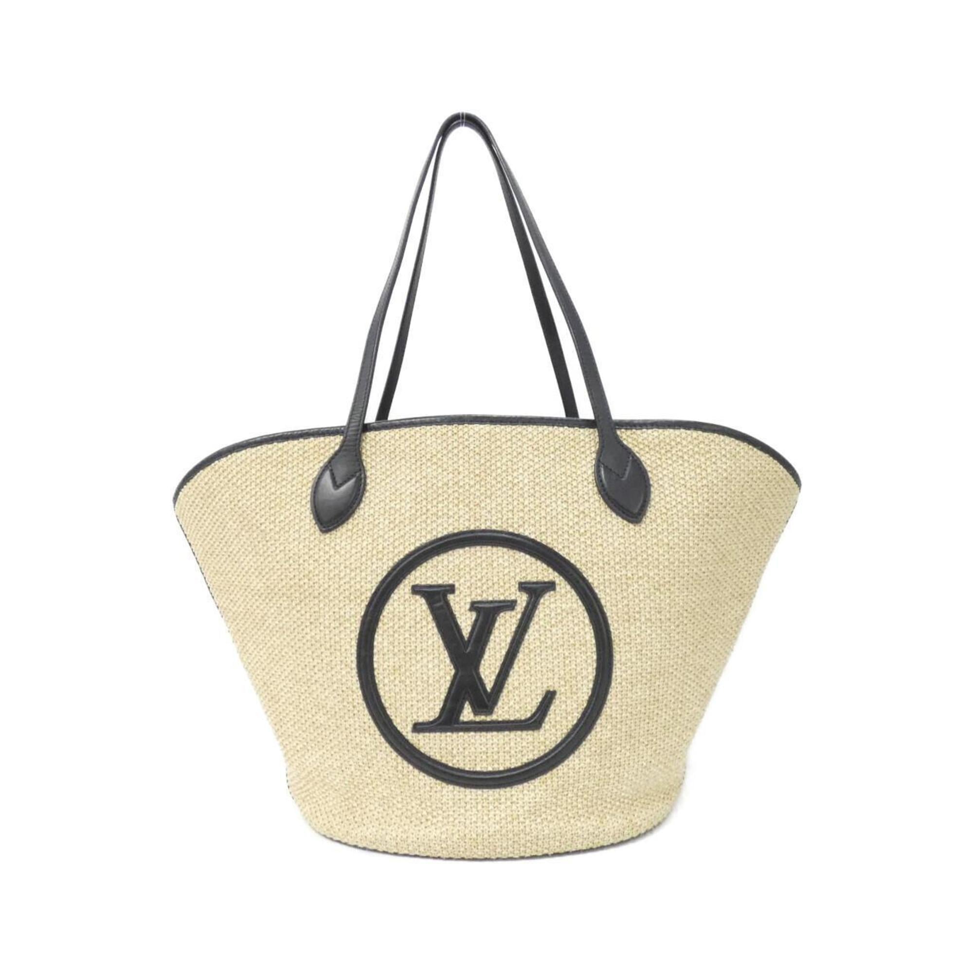 Louis Vuitton Black Raffia Handbag
