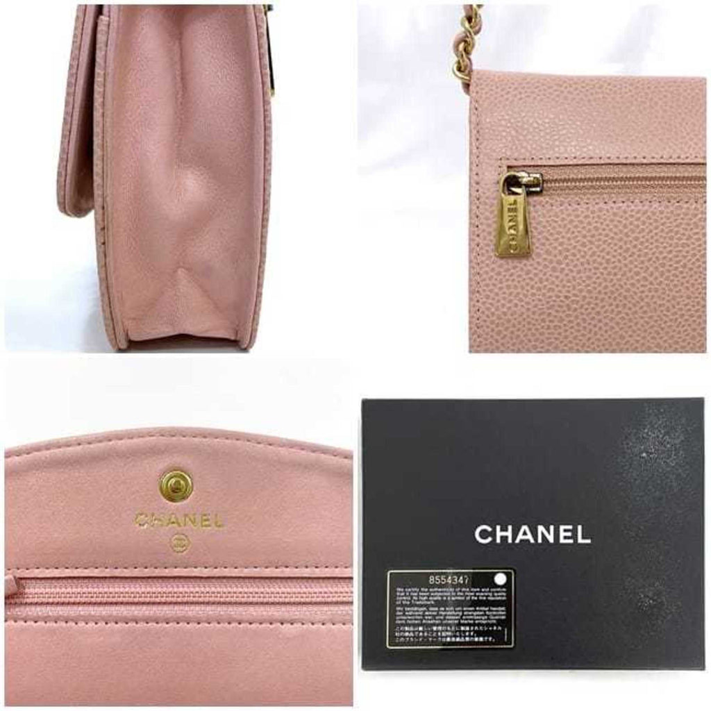 Chanel Pink Caviar Leather Shoulder Bag