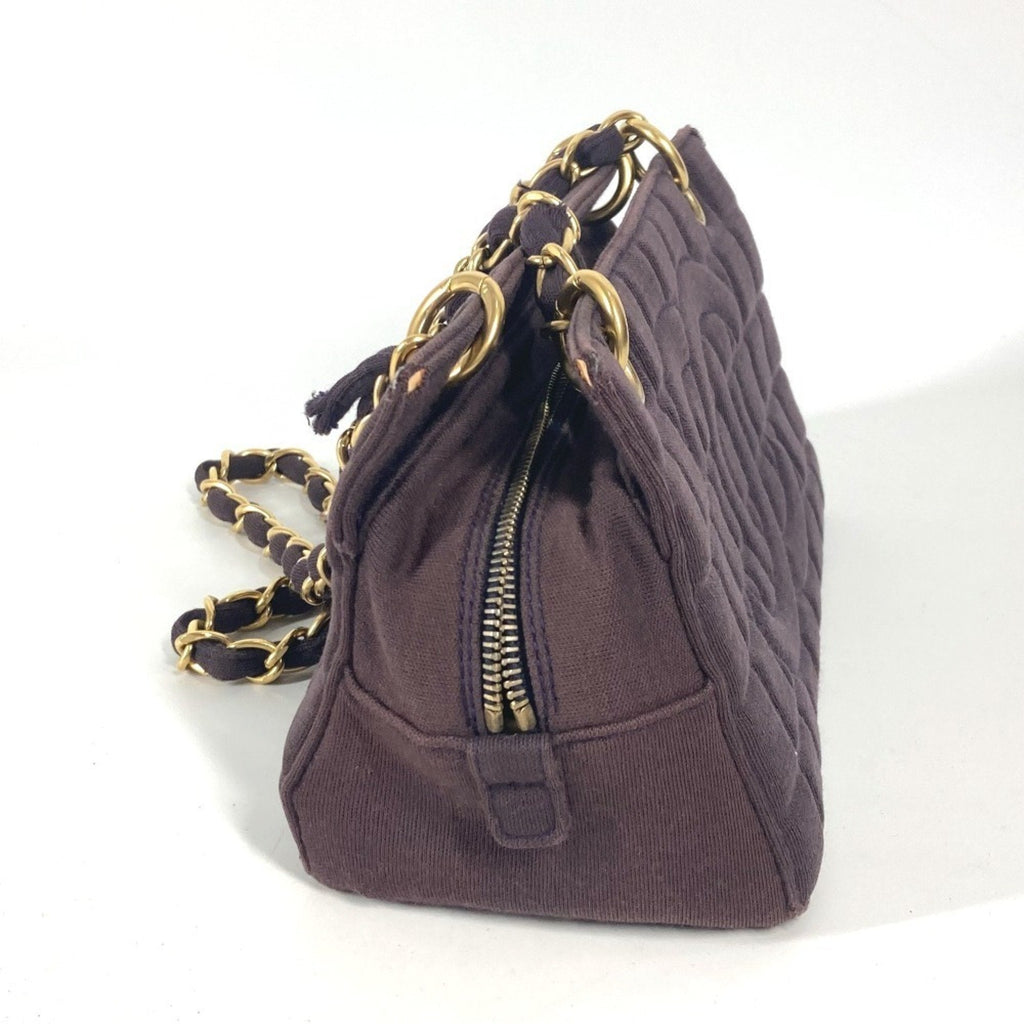 Chanel Purple Jersey Shoulder Bag