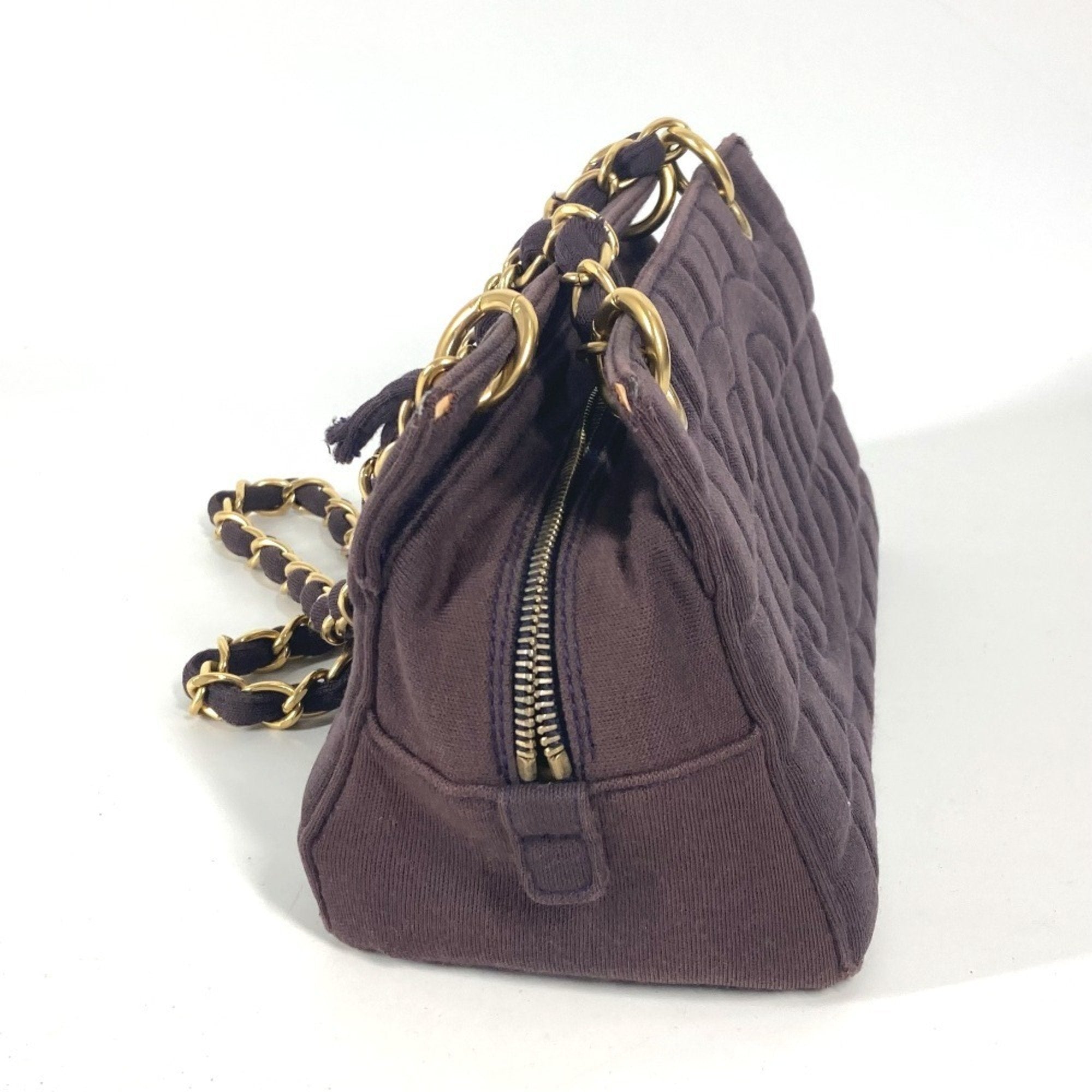 Chanel Purple Jersey Shoulder Bag