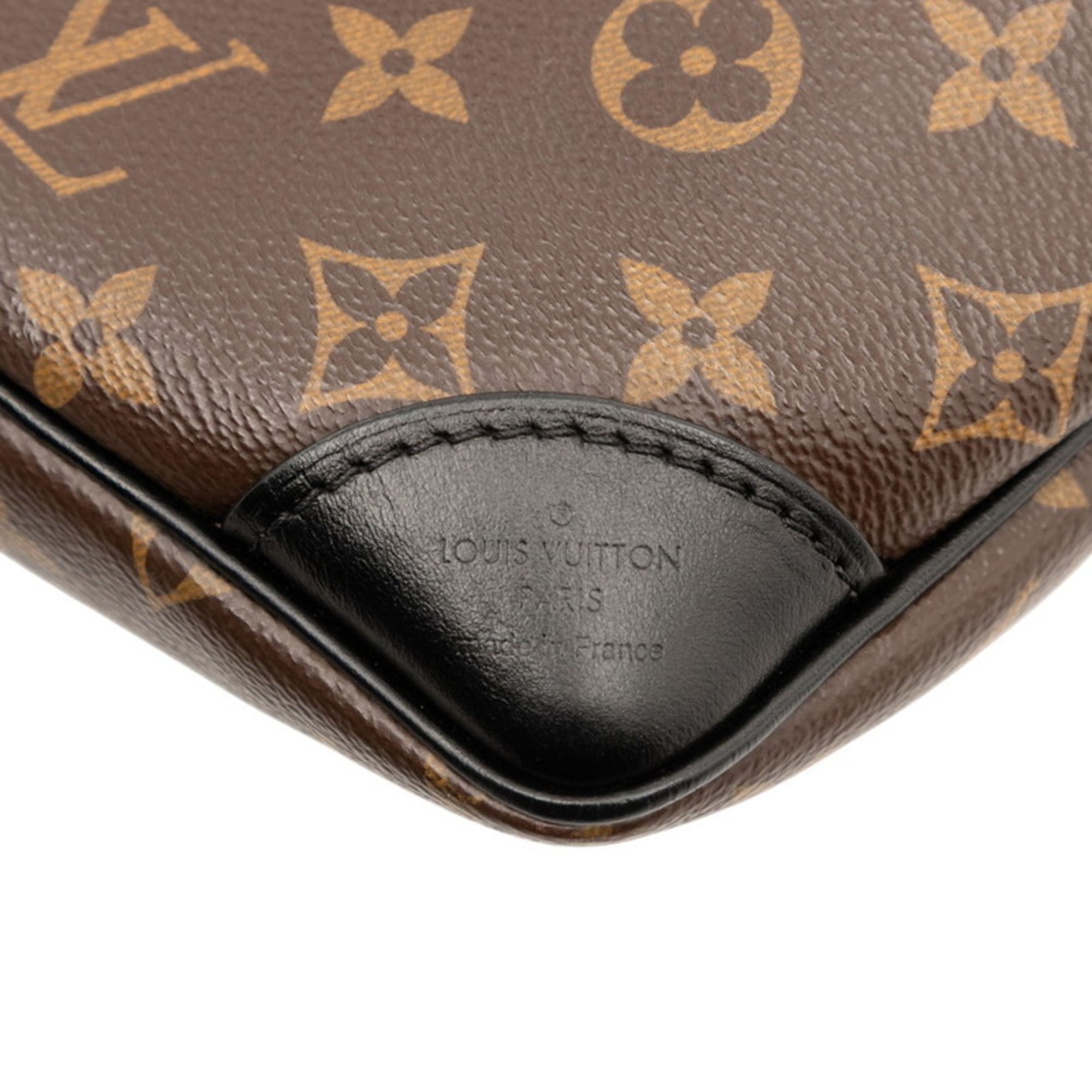 Louis Vuitton Black Brown Pvc Leather Shoulder Bag
