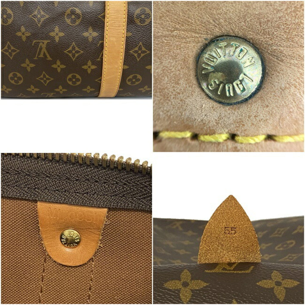 Louis Vuitton Boston Bag Keepol 55 Br Beige Monogram M41424 Nume MI0951 LOUIS VUITTON Handbag Unisex Louis Vuitton