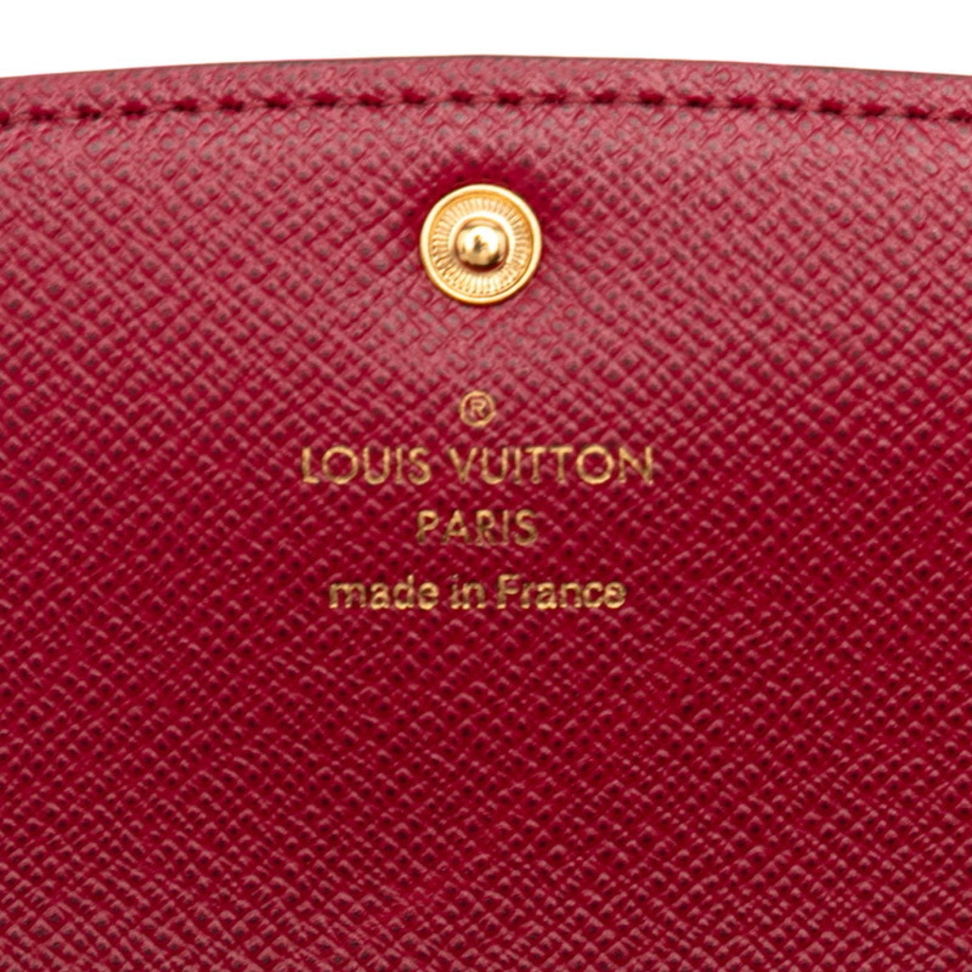 Louis Vuitton Brown Fuchsia Pink Pvc Leather Long Wallet
