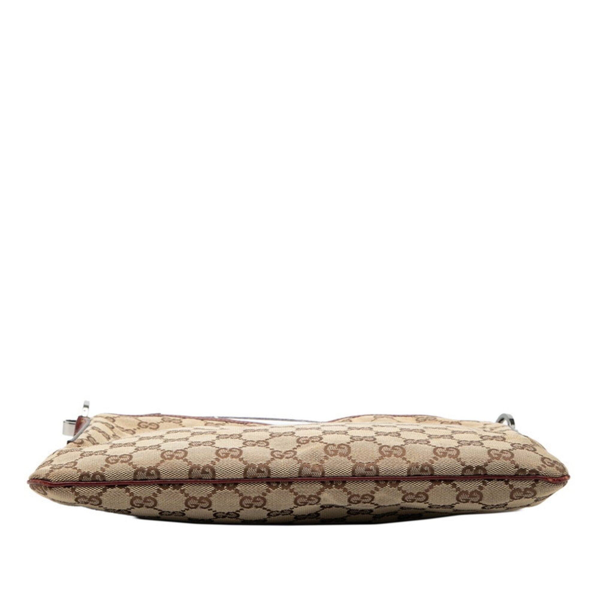 Gucci Beige Canvas Leather Shoulder Bag (Pre-Owned)