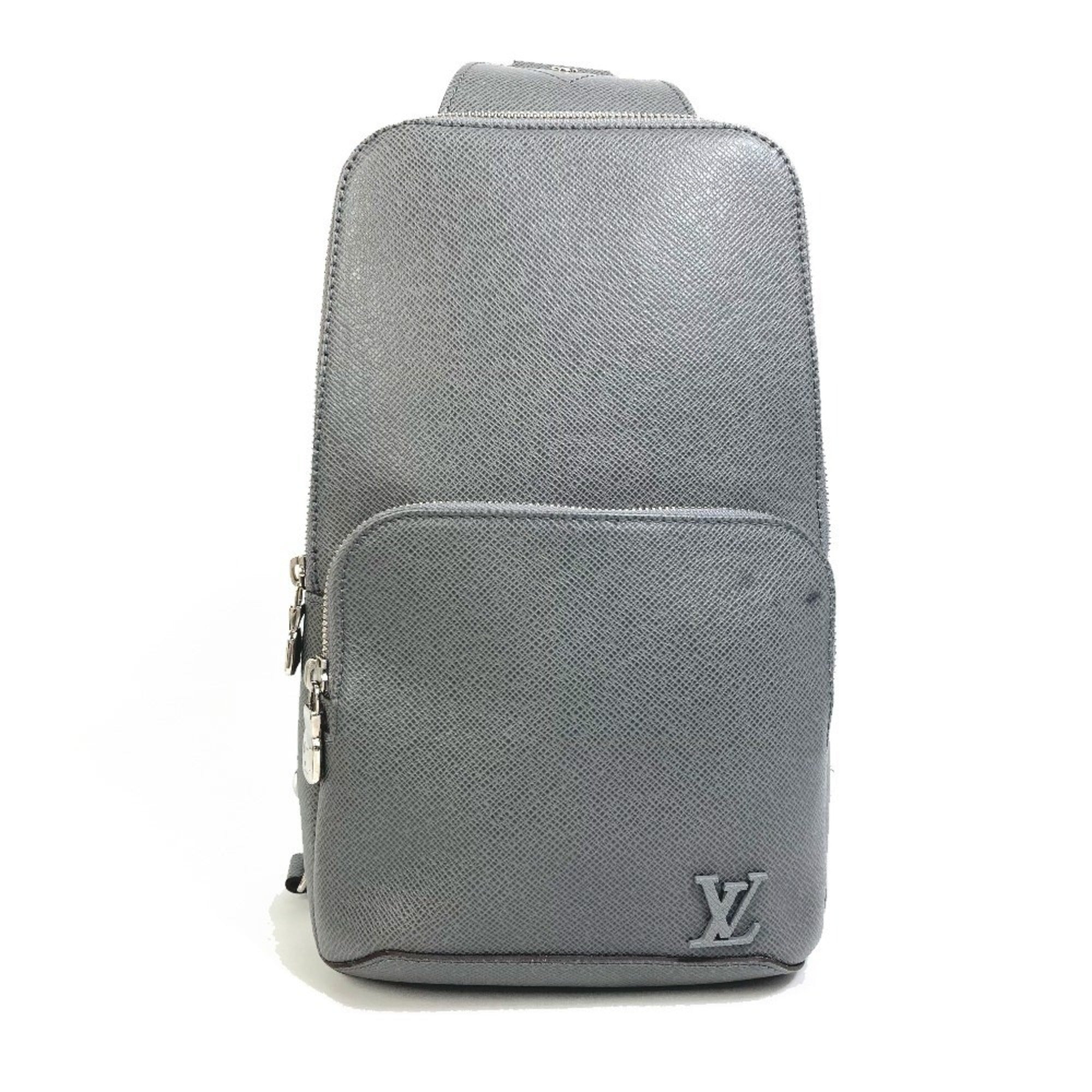 Louis Vuitton Taiga Gray Gris Taiga Leather Shoulder Bag