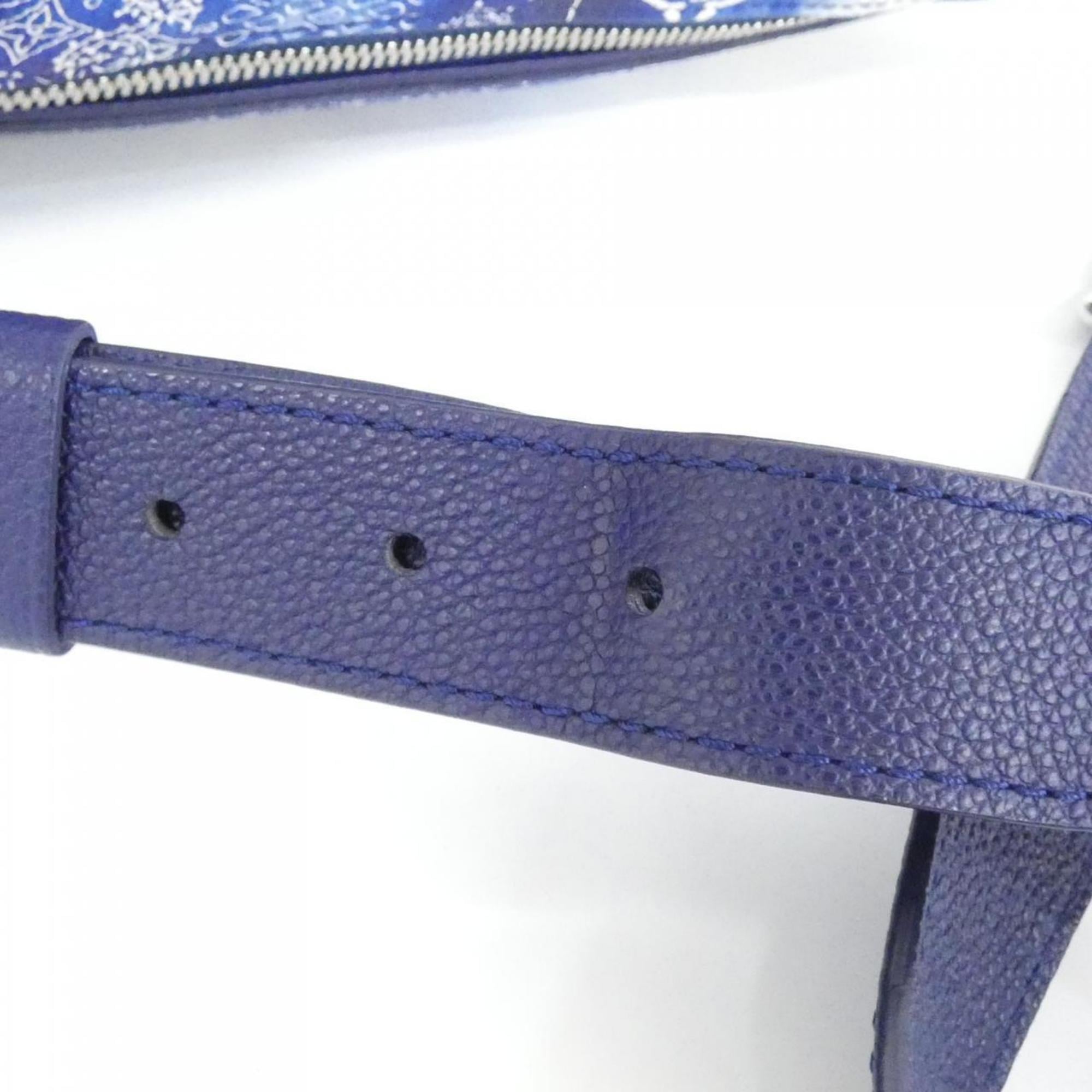Louis Vuitton Monogram Blue Leather Shoulder Bag