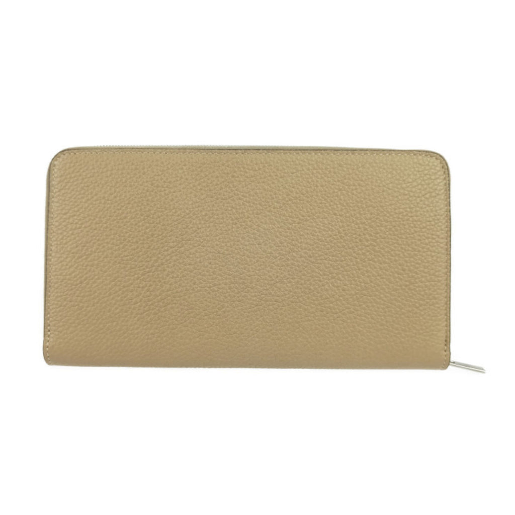 Celine Beige Leather Long Wallet (Bi-Fold)