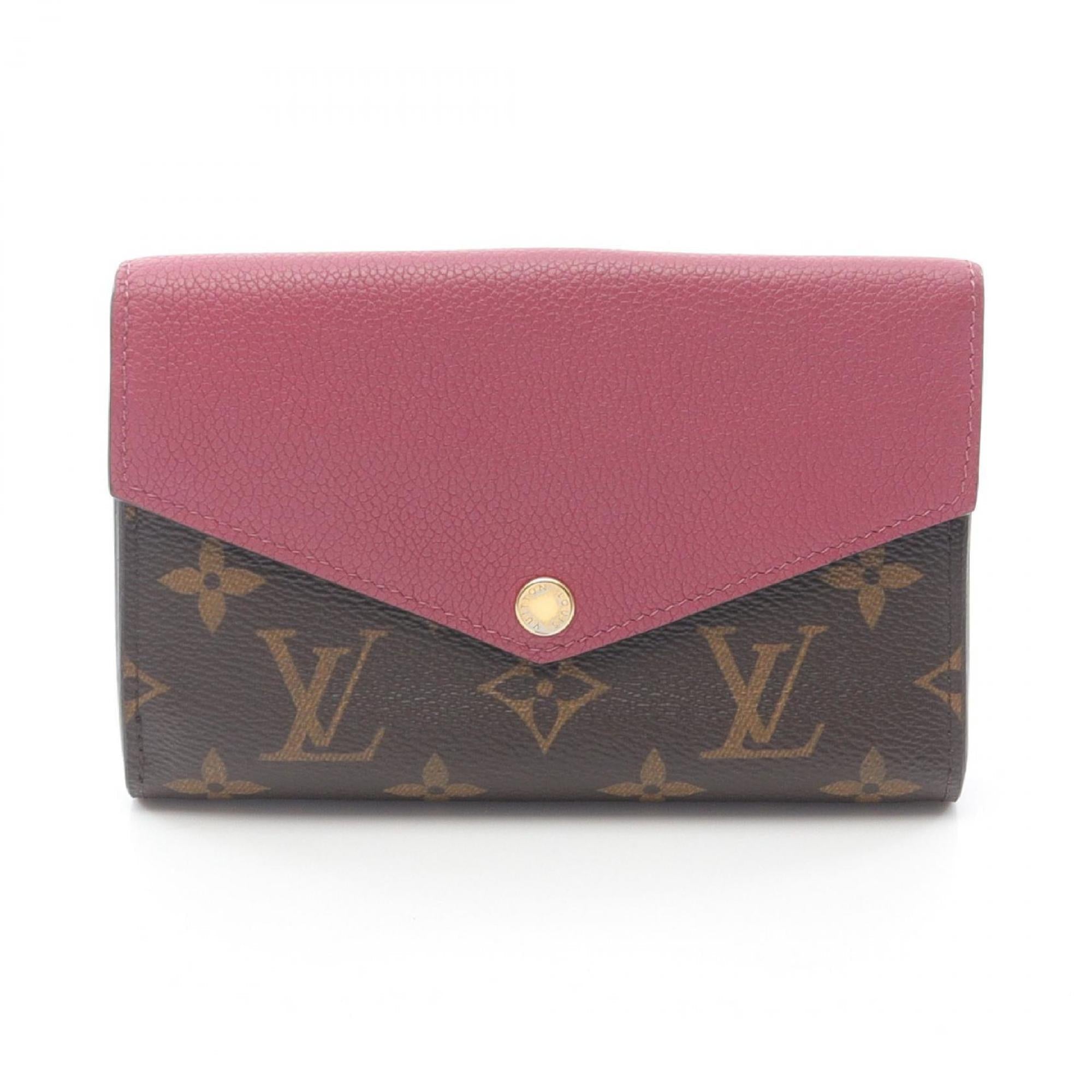 Louis Vuitton Brown Pink Pvc Leather Wallet