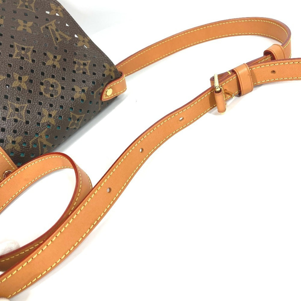 Louis Vuitton Blue Brown Monogram Monogram Perforated Shoulder Bag