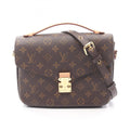 Louis Vuitton Brown Coated Canvas Leather Handbag Pochette