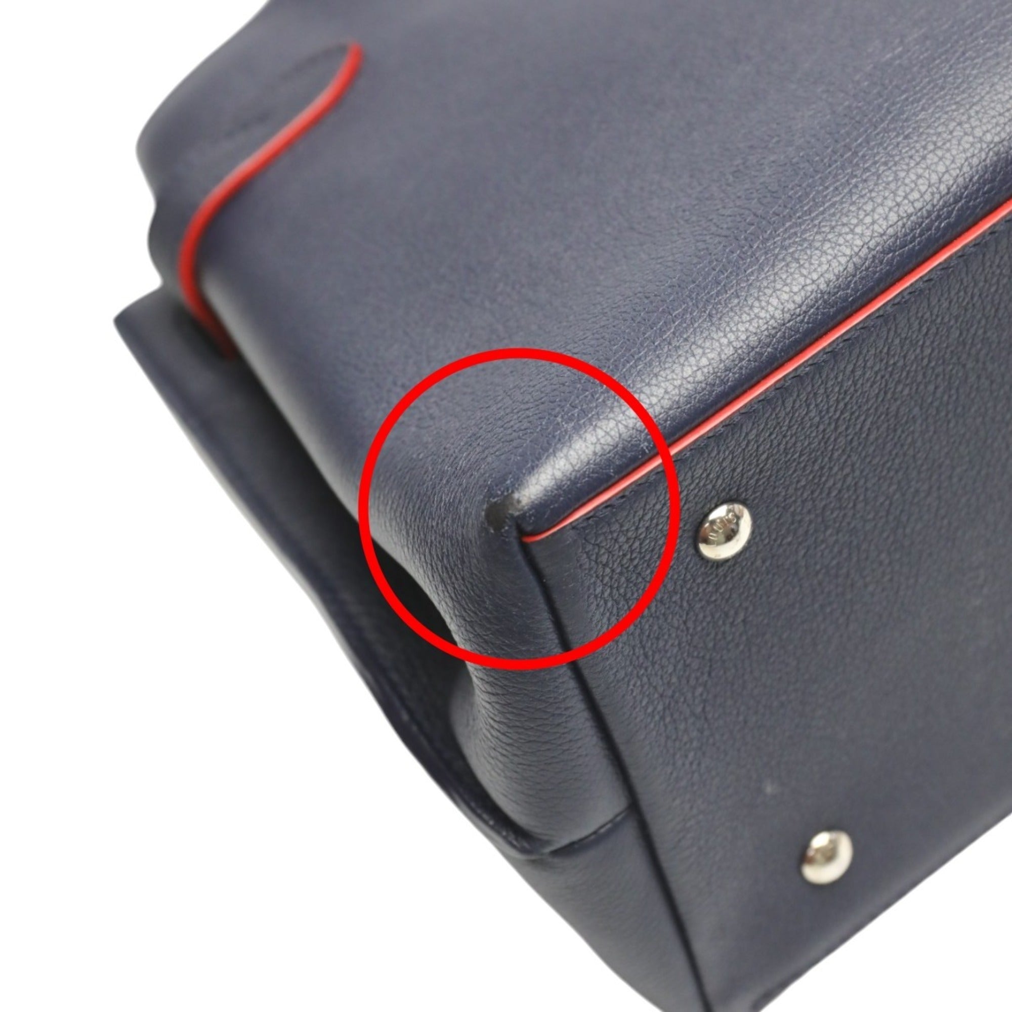 Louis Vuitton Navy Red Color Handbag