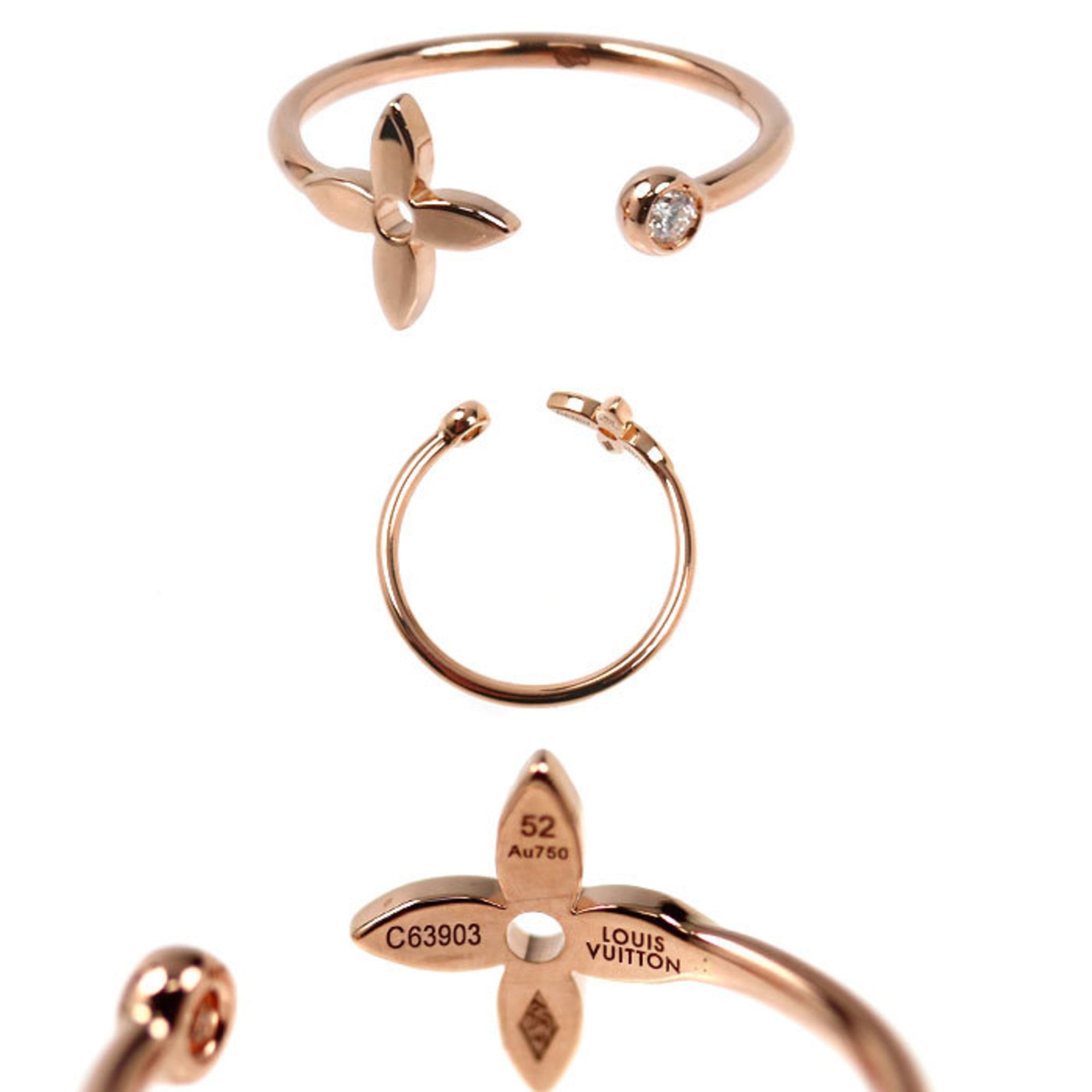 Louis Vuitton Yellow Gold (18K) Pink Gold (18K) White Gold (18K) Band Ring