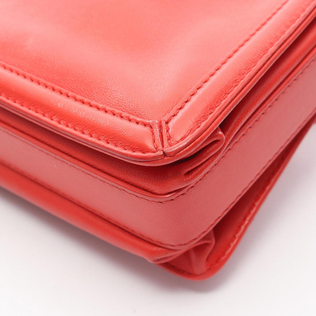 Bottega Veneta Red Color Leather Shoulder Bag
