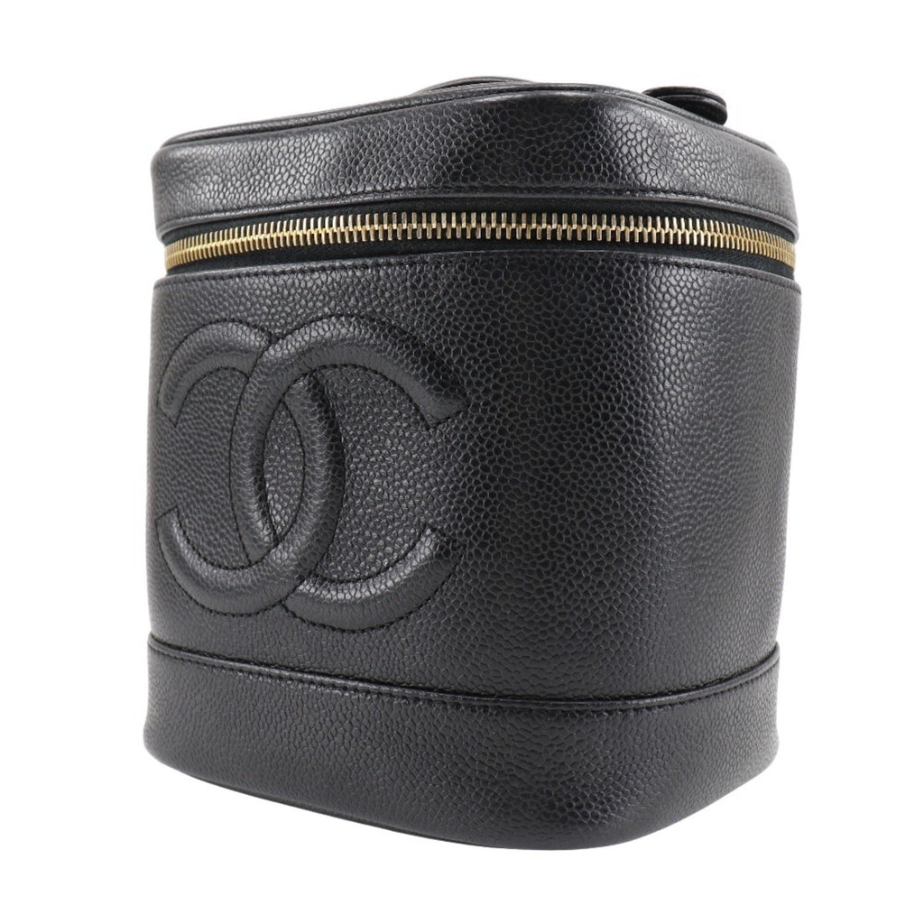 Chanel Caviar Skin Black Caviar Leather Handbag