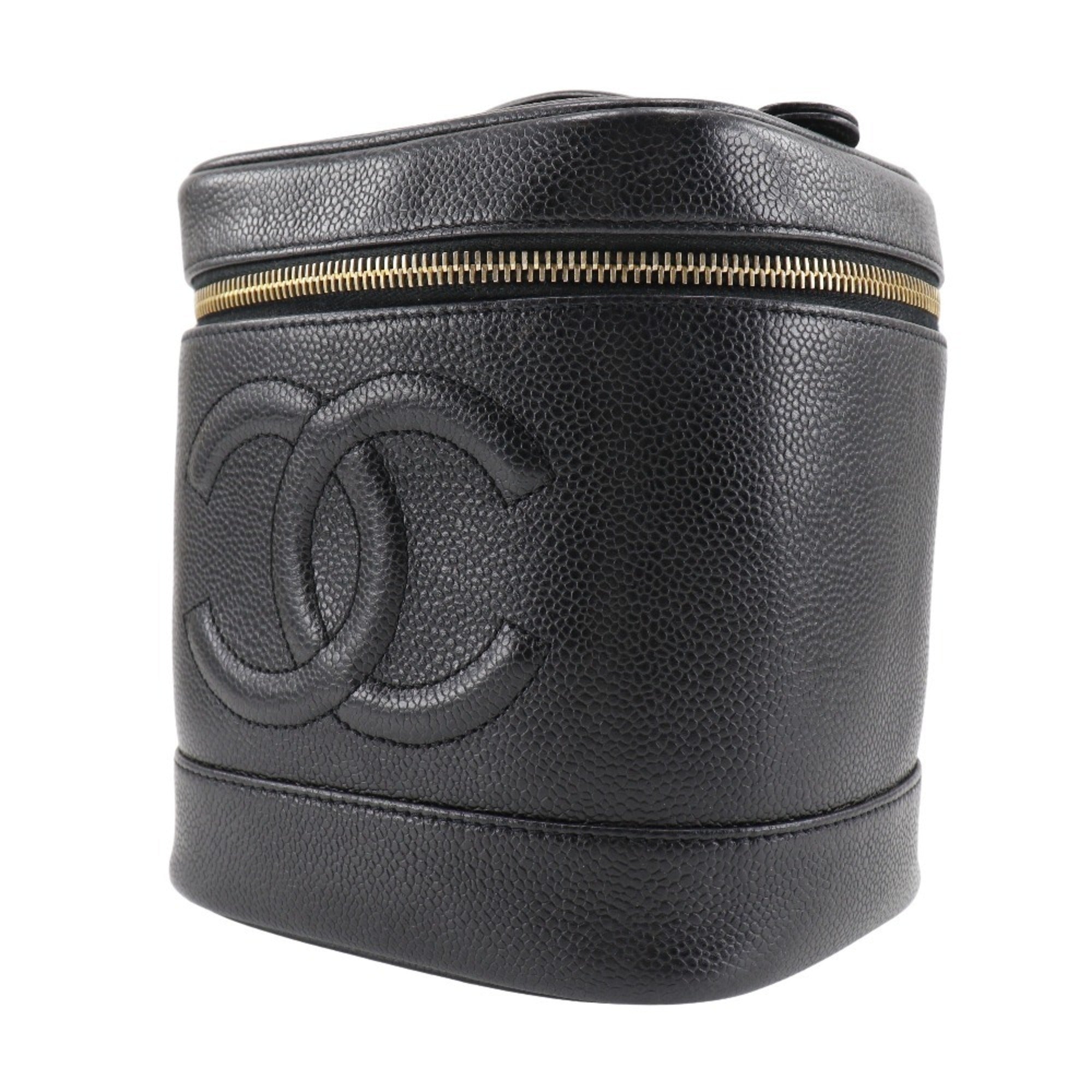 Chanel Caviar Skin Black Caviar Leather Handbag