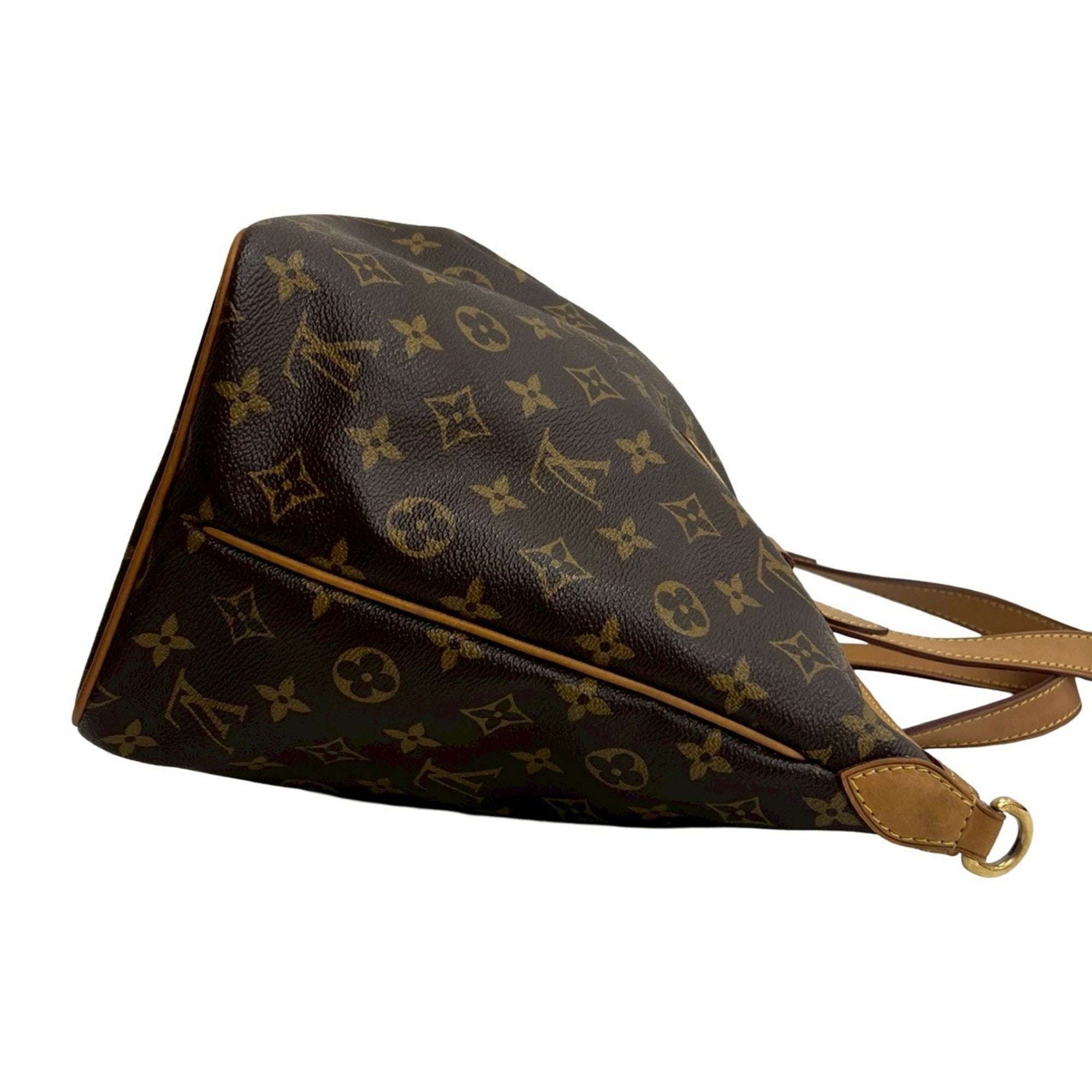 Louis Vuitton Brown Leather Pvc Handbag Shoulder Bag Tote Bag