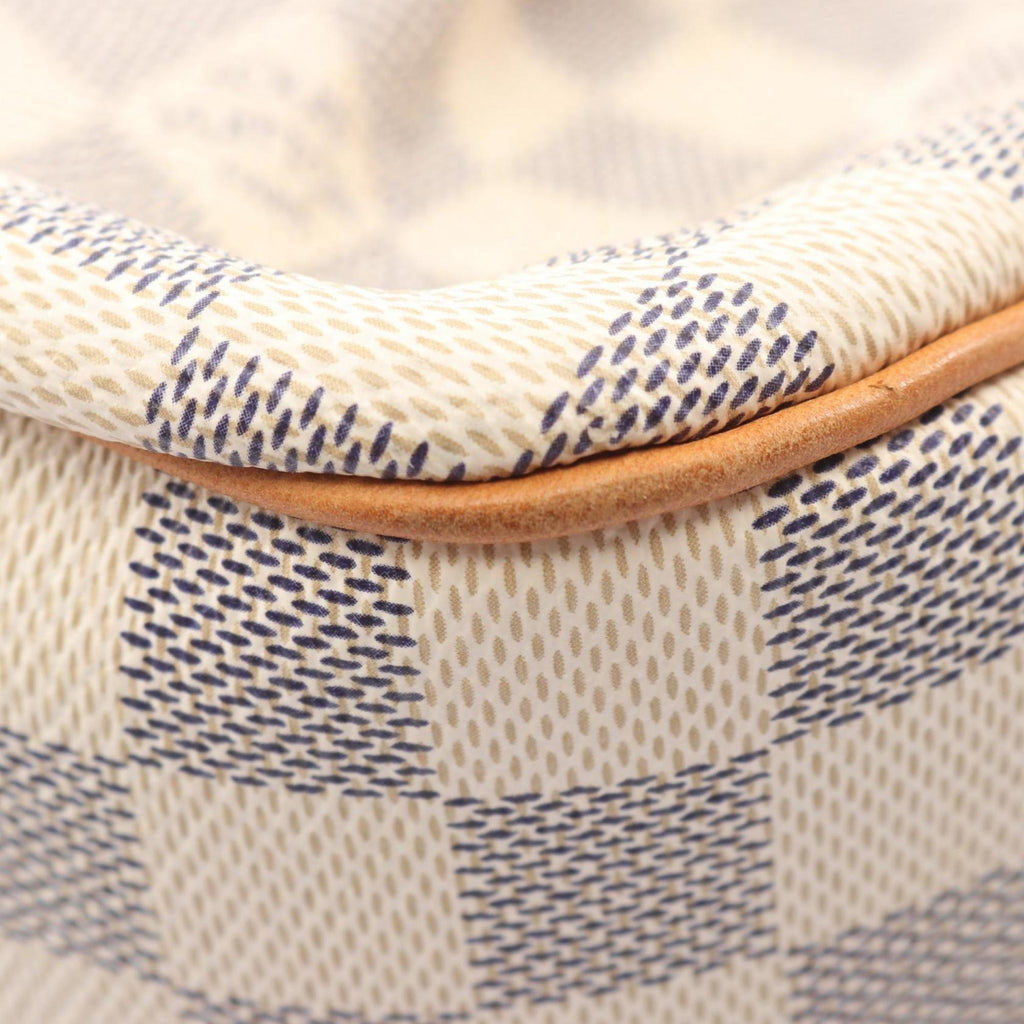 Louis Vuitton Damier Azur White Coated Canvas Leather Handbag Shoulder Bag