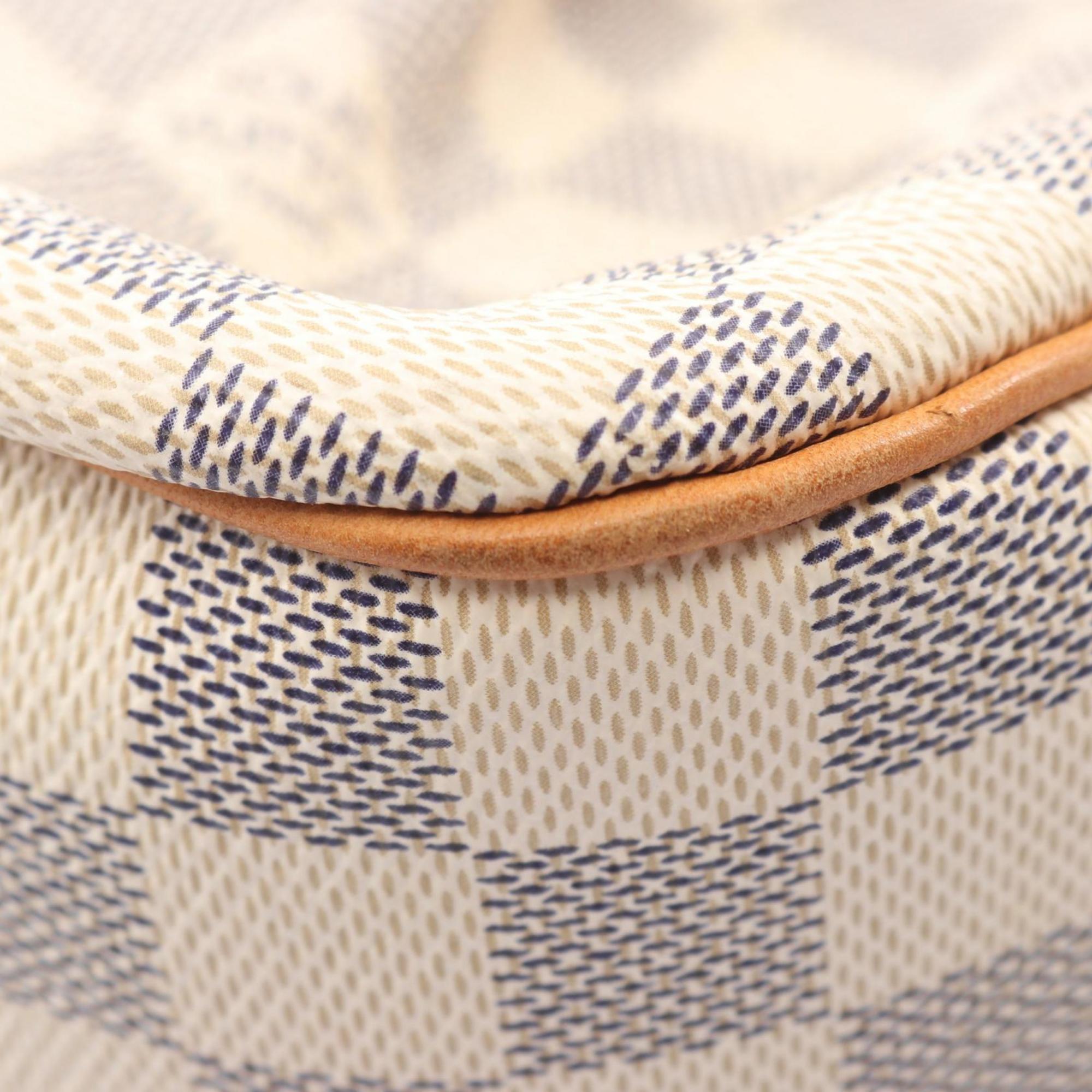 Louis Vuitton Damier Azur White Coated Canvas Leather Handbag Shoulder Bag