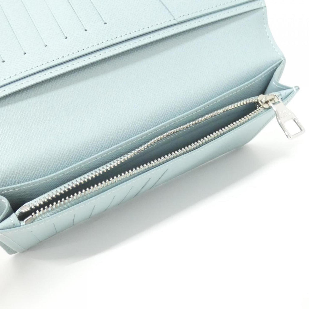 Louis Vuitton Light Blue Coated Canvas Long Wallet
