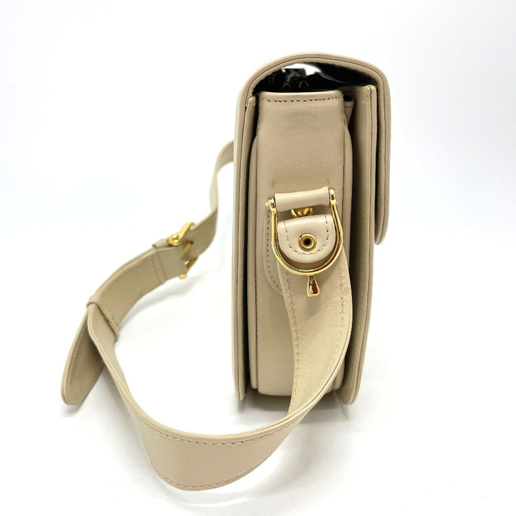 Celine Beige Leather Shoulder Bag