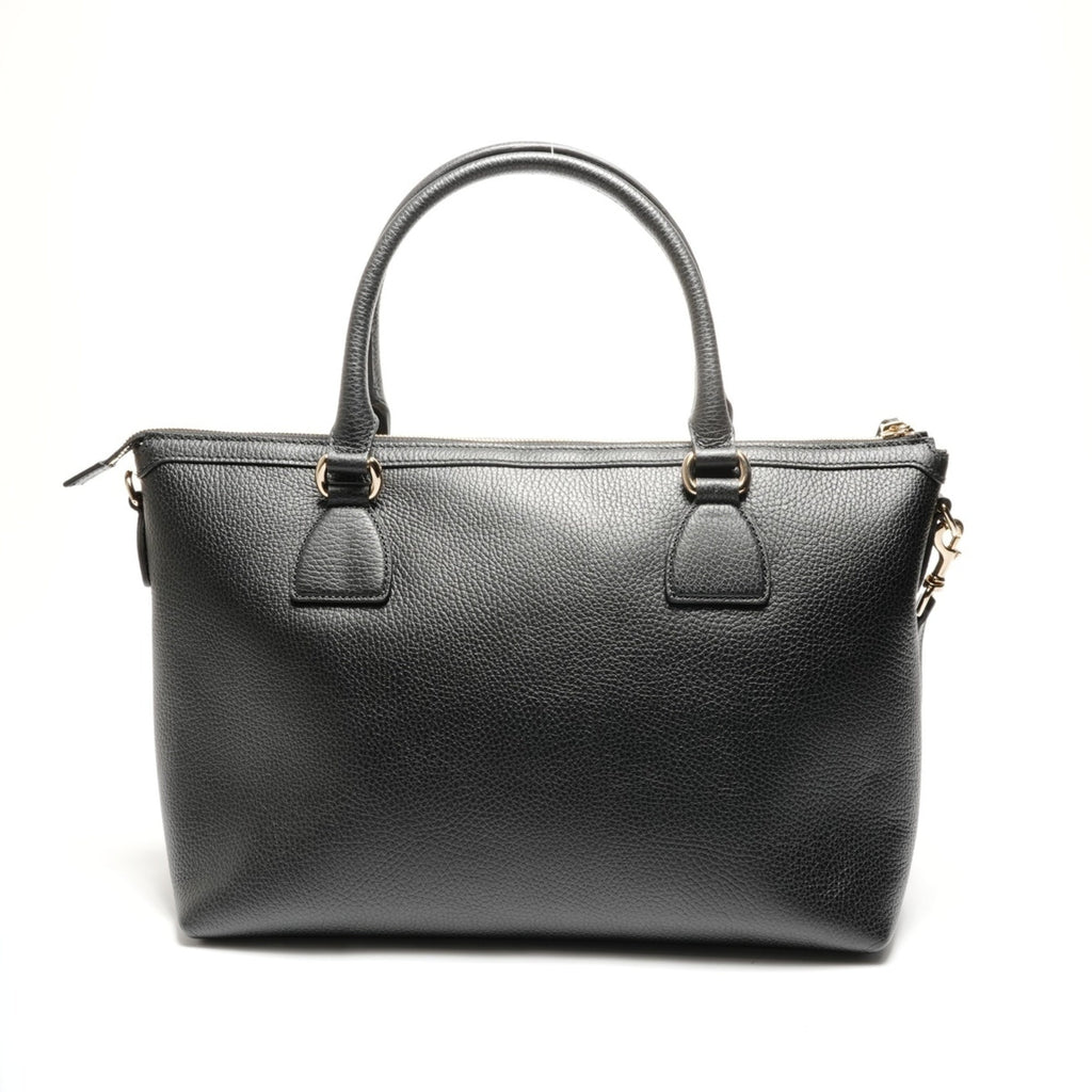 Gucci Black Leather Tote Bag (Pre-Owned)