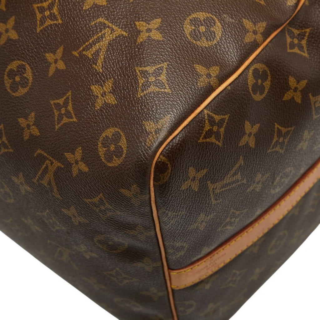 Louis Vuitton Brown Pvc Leather Boston Bag Shoulder Bag