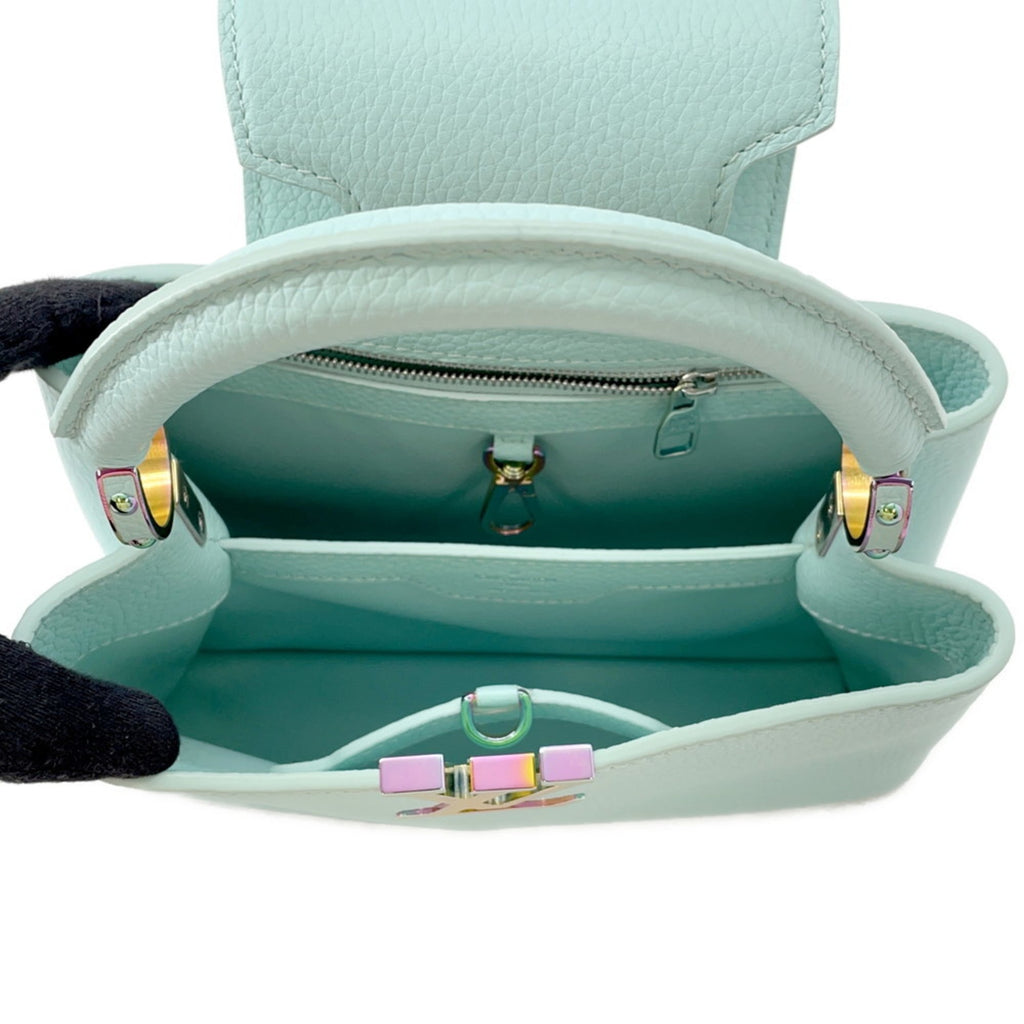 Louis Vuitton Light Blue Leather Handbag Shoulder Bag