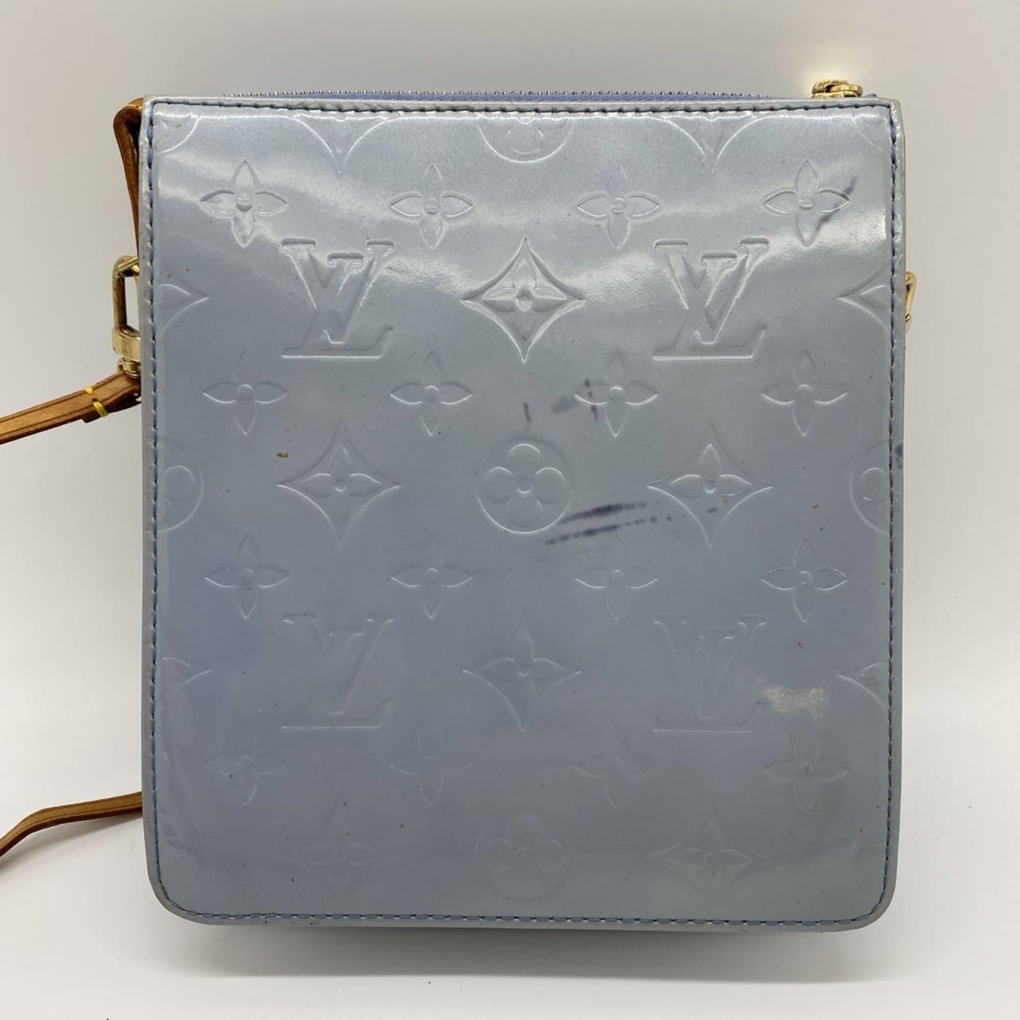 Louis Vuitton Blue Monogram Vernis Pochette Shoulder Bag