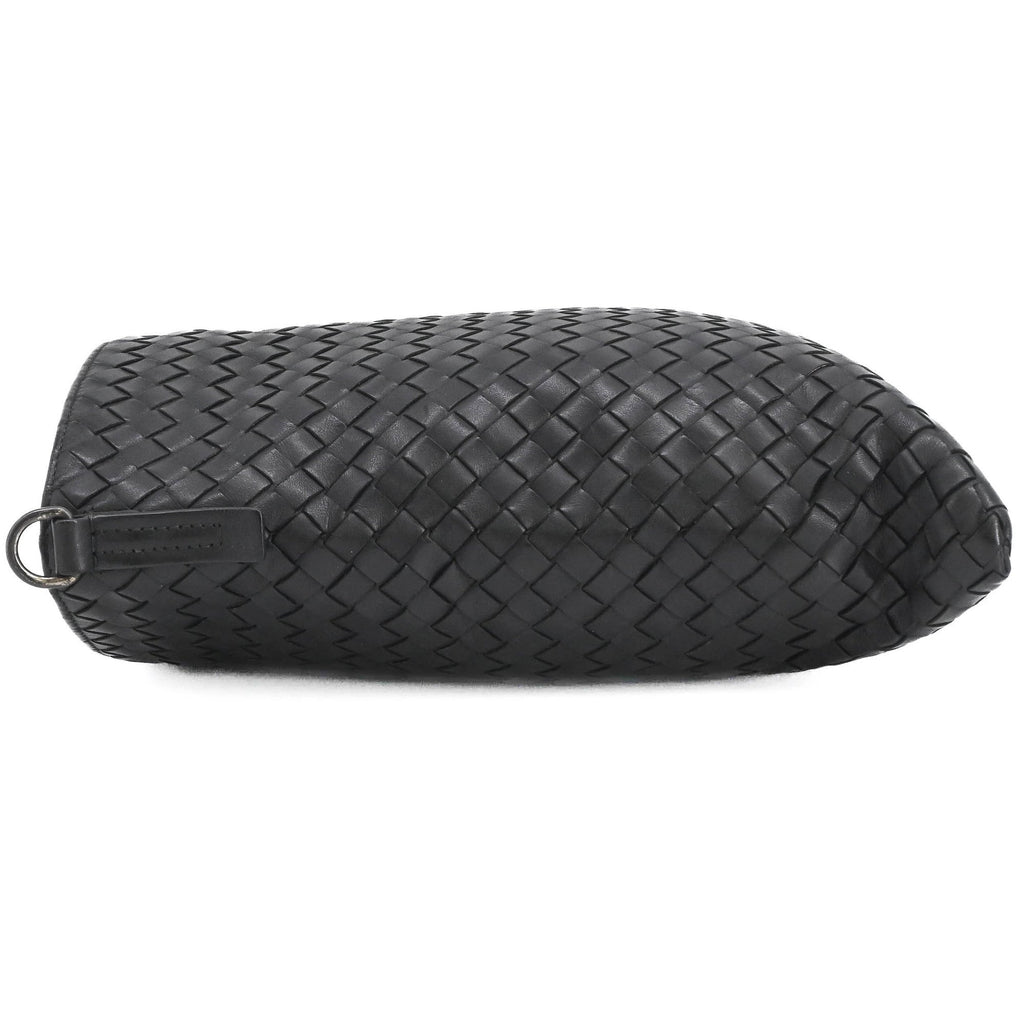Bottega Veneta Black Intrecciato Leather Shoulder Bag