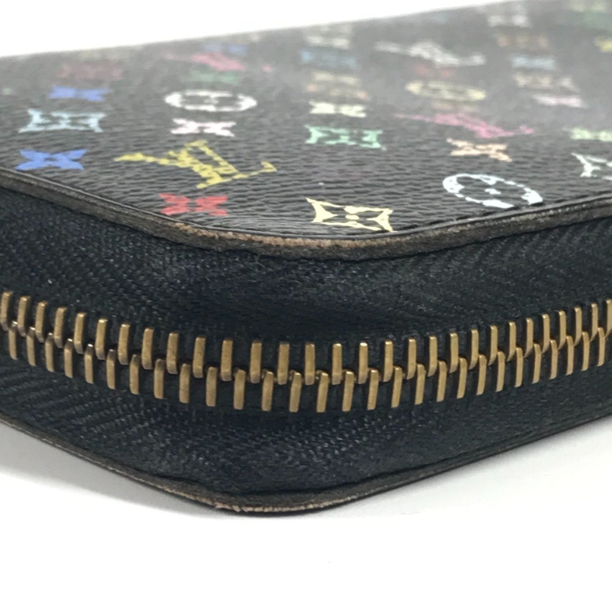 Louis Vuitton Black Multi-Color Noir Monogram Multicolore Canvas Long Wallet