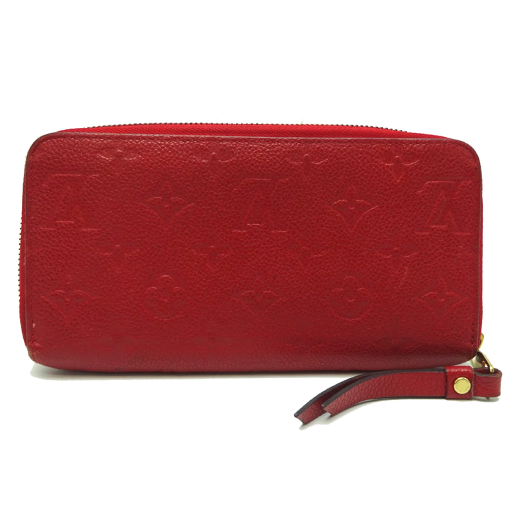 Louis Vuitton Cerise Red Color Monogram Empreinte Long Wallet