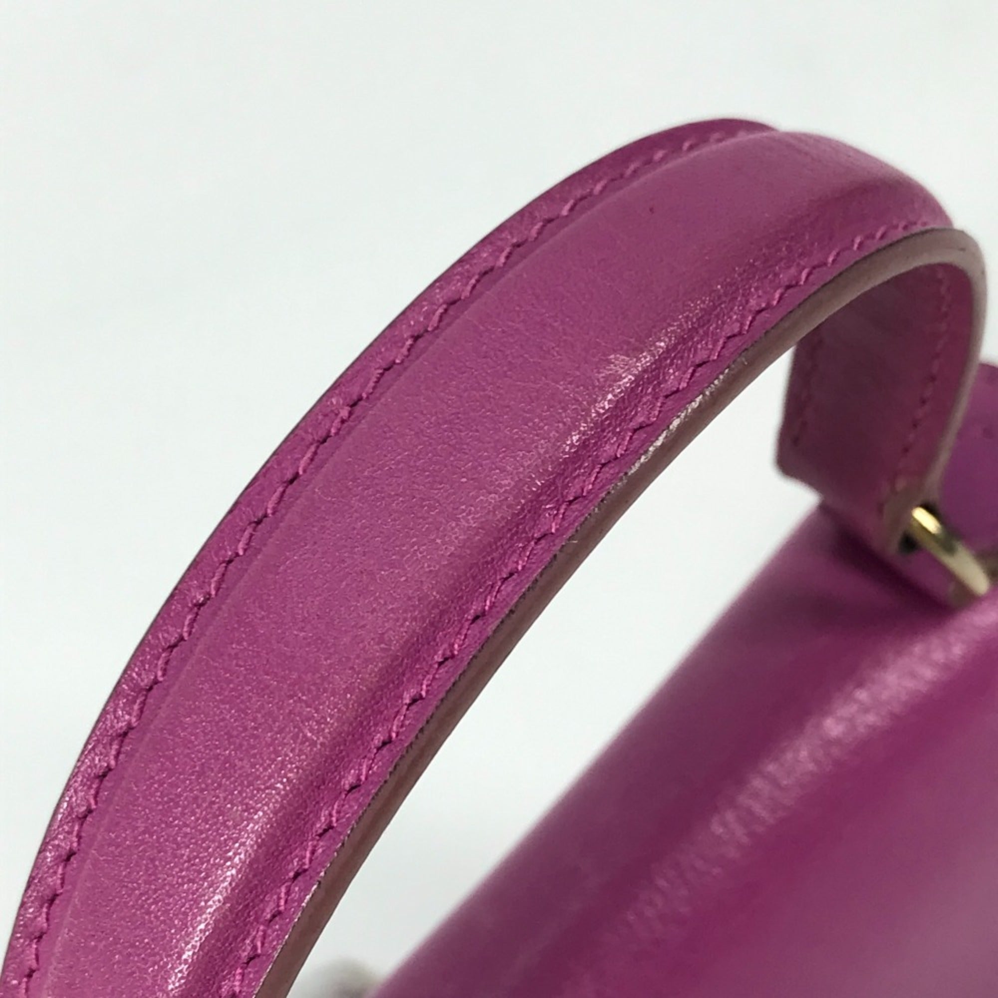 Celine Purple Leather Handbag