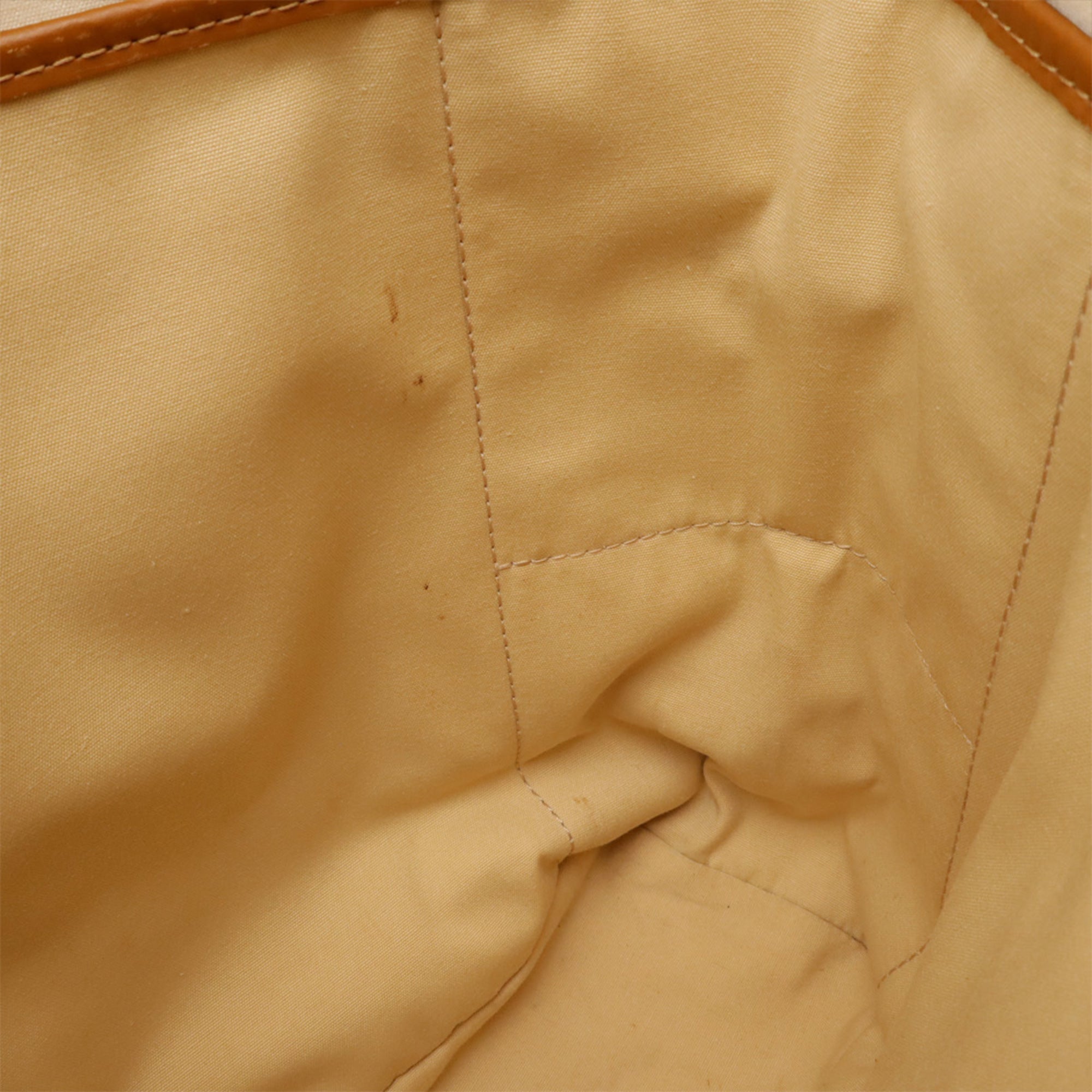 Louis Vuitton Beige Canvas Leather Shoulder Bag Tote Bag