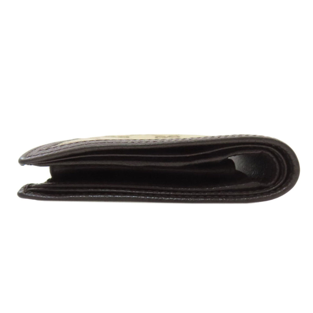 Gucci Brown Canvas Leather Wallet (Bi-Fold) (Pre-Owned)