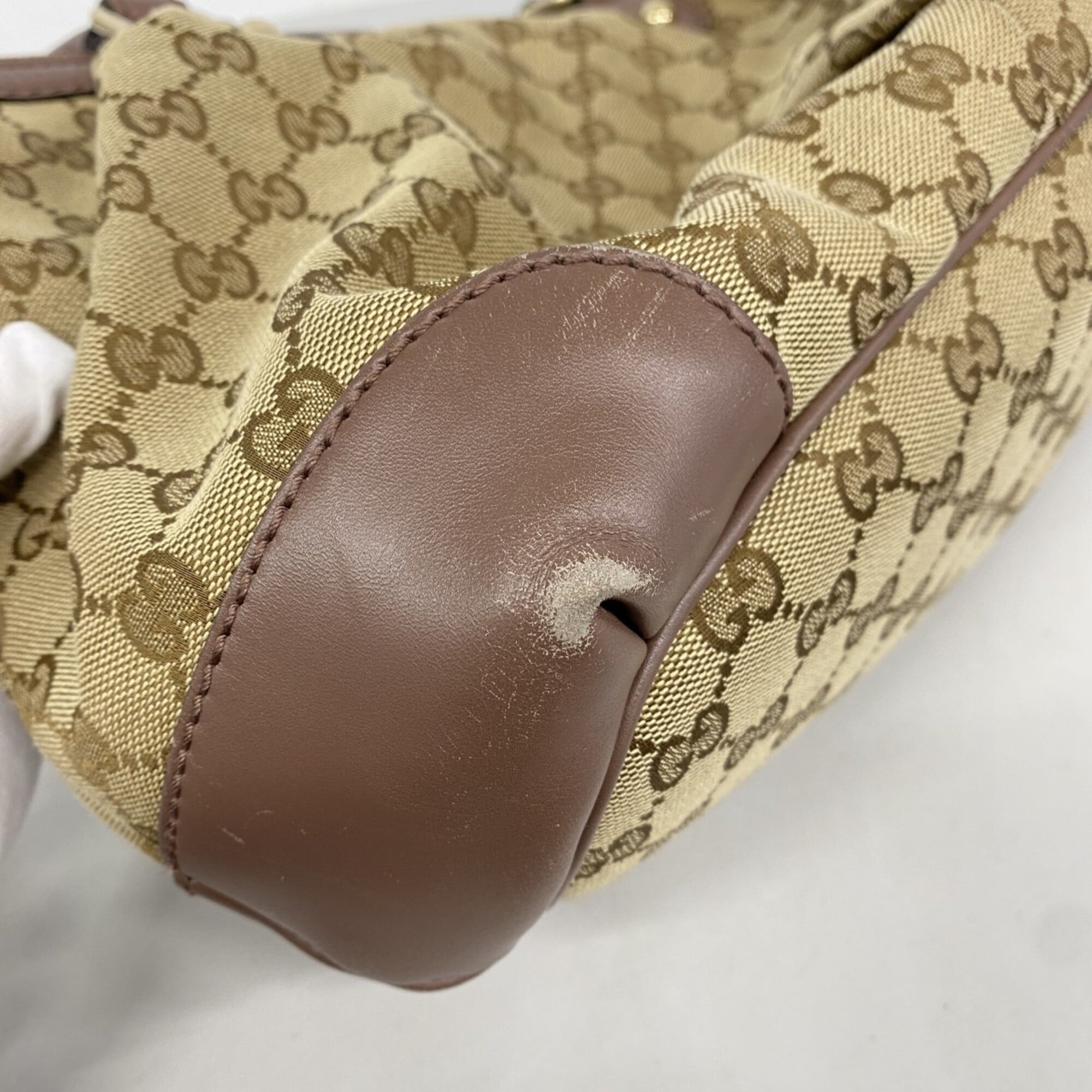 Gucci Beige Canvas Handbag (Pre-Owned)