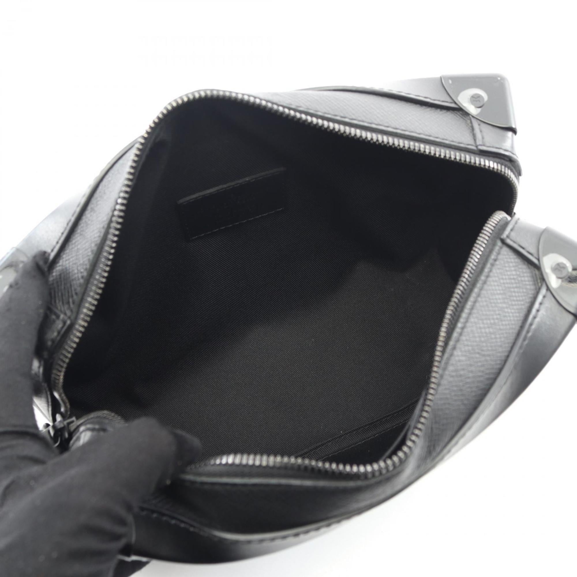 Louis Vuitton Black Multi-Color Taiga Leather Shoulder Bag