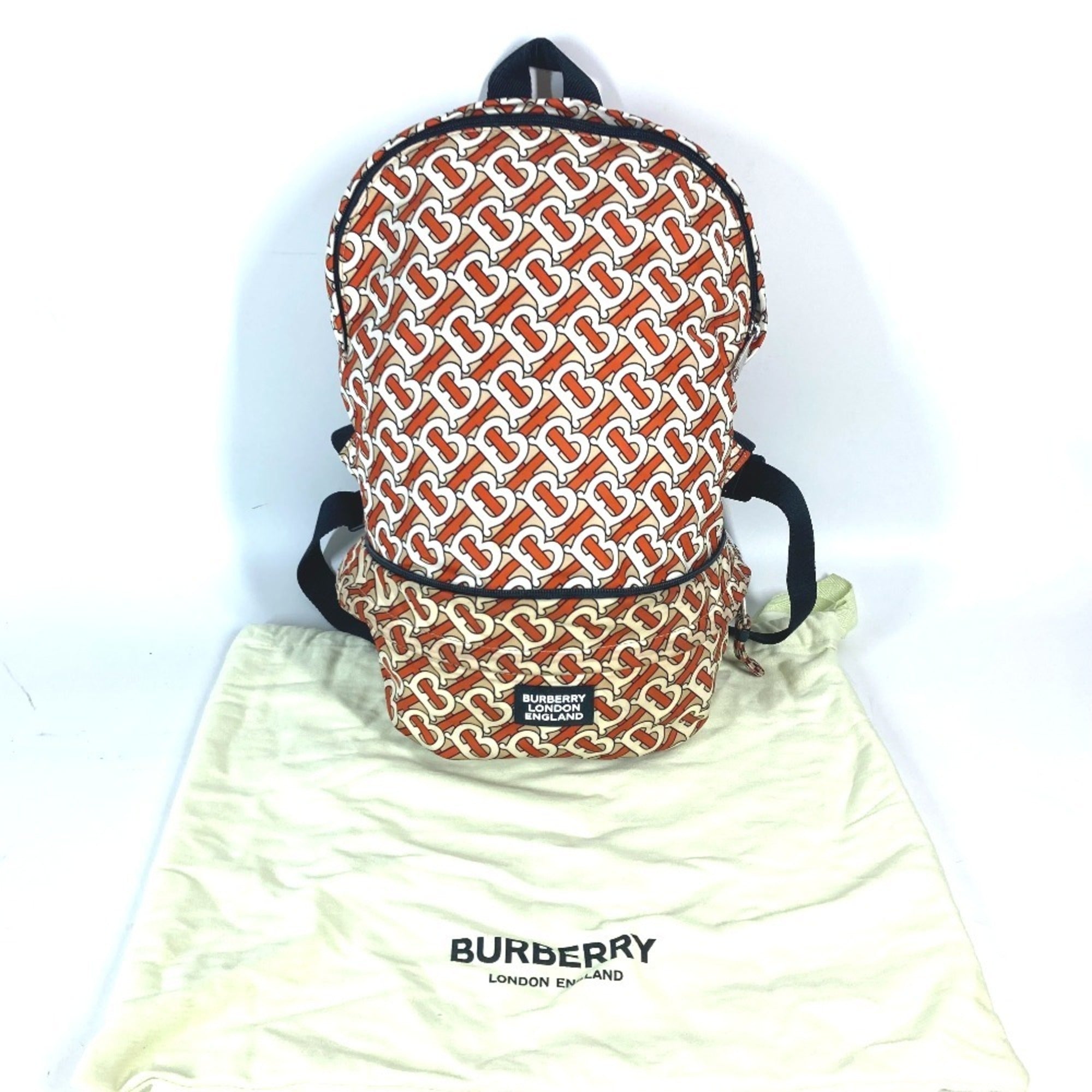 Burberry Orange White Nylon Fanny Pack Sling Bag