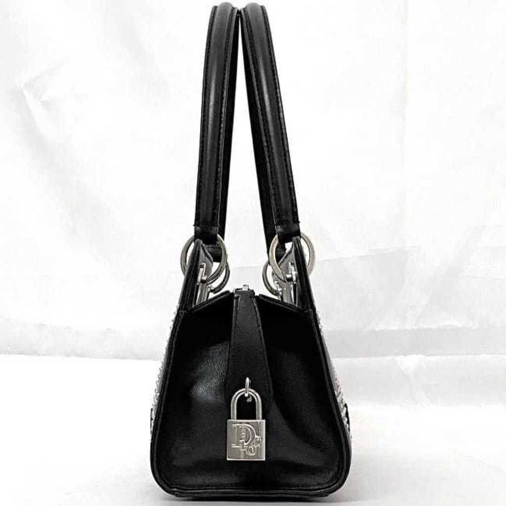 Christian Dior Black Leather Handbag Shoulder Bag (Pre-Owned)