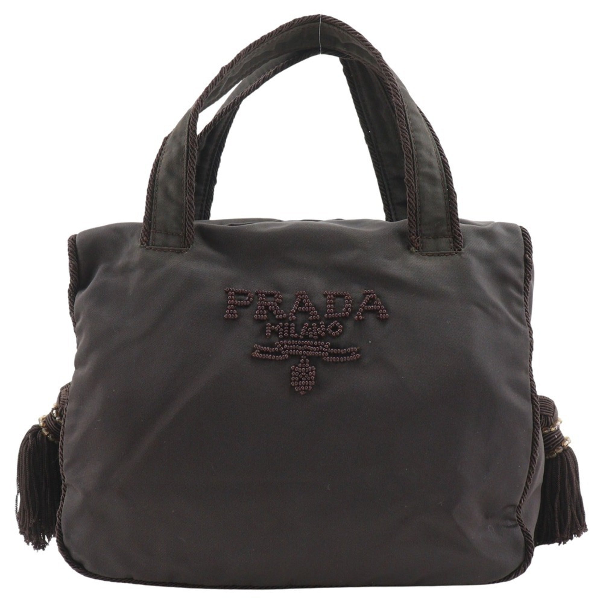 Prada Brown Nylon Handbag