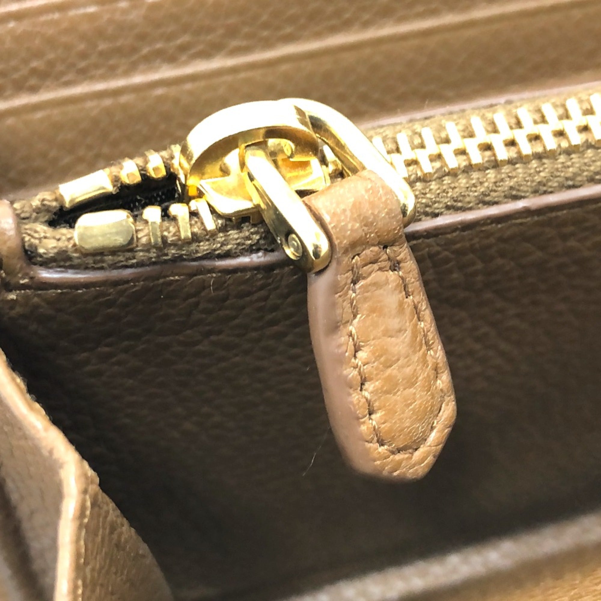 Prada Brown Leather Long Wallet (Bi-Fold)