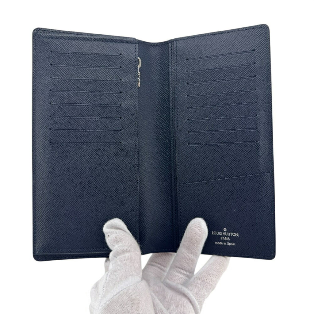 Louis Vuitton Navy Leather Long Wallet